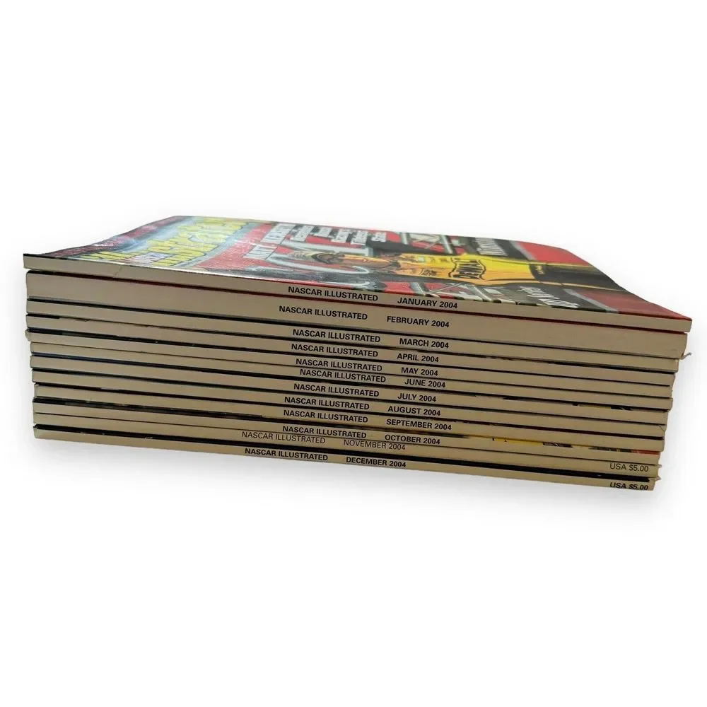 2004 NASCAR Illustrated Full Year Magazine Lot (12), ‎ January-December, Vintage